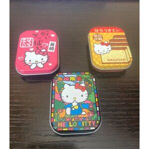 Hello Kitty Nagasaki Ltd Ed Tin Set – Sanrio Japan 2014 Exclusive Set of 3